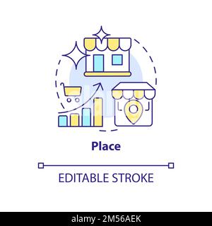 Place concept icon Stock Vector