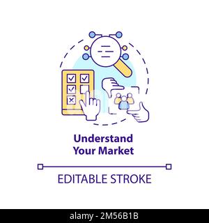 Understand your market concept icon Stock Vector
