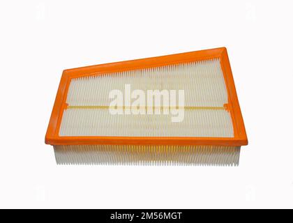 New Car air filter on white background Stock Photo