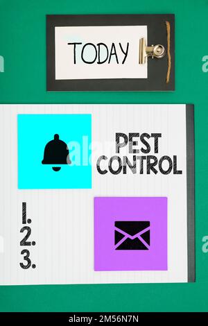 Writing displaying text Pest Control. Internet Concept Killing ...