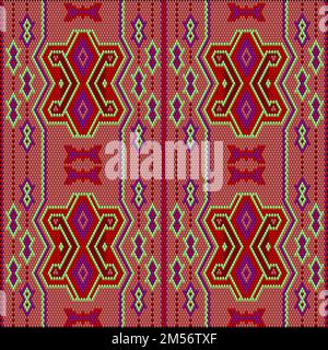 Ornament, mosaic, ethnic, folk pattern. It is made in bright, juicy, perfectly matching colors. Stock Vector