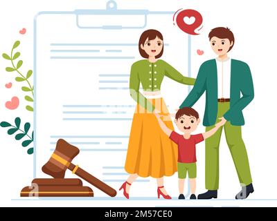 Child Adoption Agency By Taking Kids To Be Raised, Cared And Educated With Love In Flat Cartoon Hand Drawn Template Illustration Stock Vector