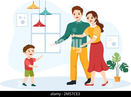 Child Adoption Agency By Taking Kids To Be Raised, Cared And Educated With Love In Flat Cartoon Hand Drawn Template Illustration Stock Vector