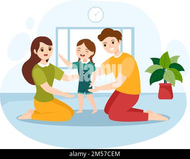 Child Adoption Agency By Taking Kids To Be Raised, Cared And Educated With Love In Flat Cartoon Hand Drawn Template Illustration Stock Vector