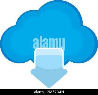 cloud storage glassmorphism icon Stock Vector