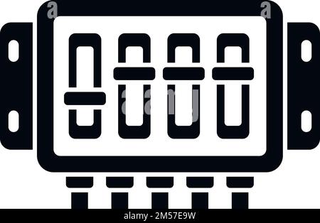 Contact junction box icon simple vector. Electric switch. Mount control Stock Vector