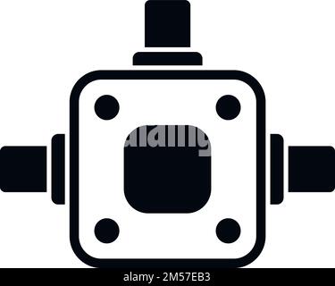 Fuse junction box icon simple vector. Electric switch. Safety circuit Stock Vector