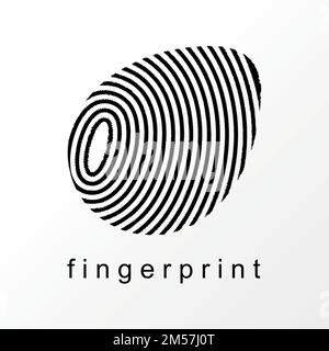 simple and unique stamp fingerprint image graphic icon logo design abstract concept vector stock. symbol related to identification or illustration Stock Vector