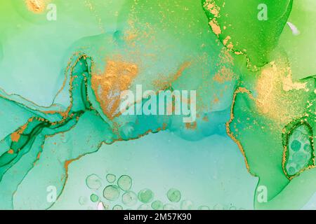 Marble Gradient Sea Green Abstract Artwork Vector Pattern Stock Vector