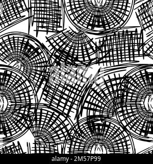 Seamless pattern abstract circles. Vector illustration Stock Vector