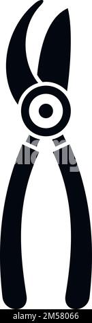 Sharp secateur icon simple vector. Work blade. Hand cutter Stock Vector ...