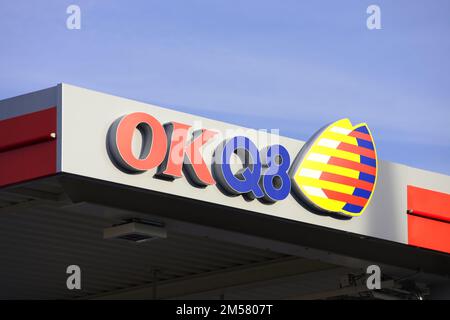 Stockholm, Sweden - October 9th, 2022: OKQ8 gas station Stock Photo