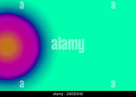 Abstract multi-layers of blue and pink semicircle on mint green background Stock Photo