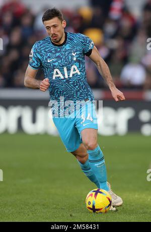 London, England, 26th December 2022. Clément Lenglet of Tottenham Hotspur during the Premier League match at Brentford Community Stadium, London. Picture credit should read: Paul Terry / Sportimage Stock Photo