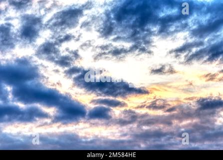 The blue sky and clouds sky. sky background before sunset Stock Photo