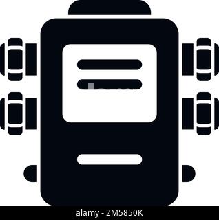 Circuit junction box icon simple vector. Electric switch. Power safety Stock Vector