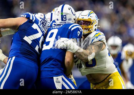 December 26, 2022: Los Angeles Chargers safety Alohi Gilman (32) during  pregame of NFL game against the Indianapolis Colts n Indianapolis, Indiana.  John Mersits/CSM Stock Photo - Alamy