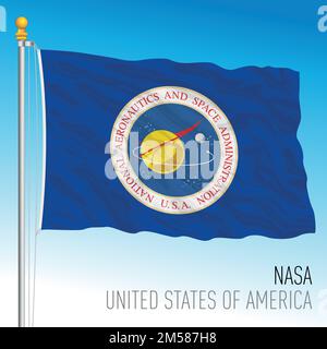 NASA flag, USA, vector illustration Stock Vector