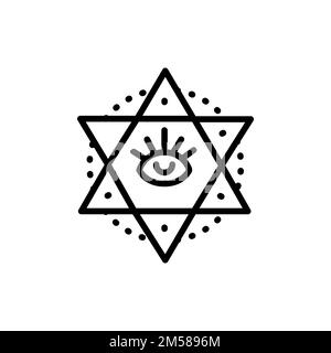 Spiritualism color line icon. Isolated vector element. Outline pictogram for web page, mobile app, promo Stock Vector