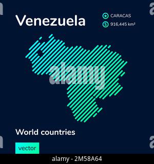 Stylized simple outline map of Venezuela Stock Vector Image & Art - Alamy