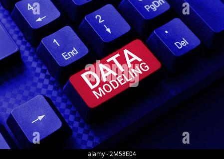 Writing displaying text Data Modeling. Word for process of transferring data between data storage systems Stock Photo