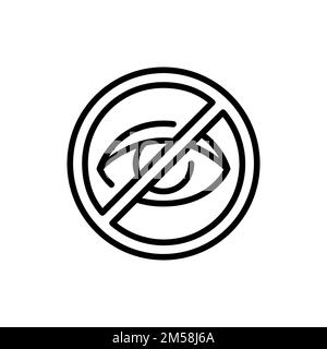 Loss sight color line icon. Disability. Isolated vector element. Outline pictogram for web page, mobile app, promo Stock Vector