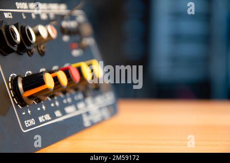 side view close up bluetooth power amplifier power amplifier mini bluetooth Stock Photo