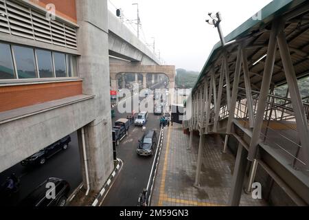 Dhaka, Bangladesh - December 27, 2022: Agargaon Metro Railway Station in Dhaka. Bangladesh's first time metro rail line project in the capital Dhaka, Stock Photo