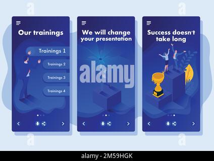 Isometric Template app we change reality, we destroy your view of modern business, smartphone apps. Stock Vector