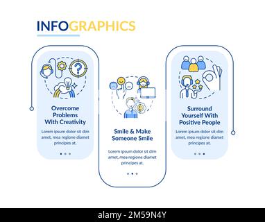 Positive attitude in customer service rectangle infographic template Stock Vector