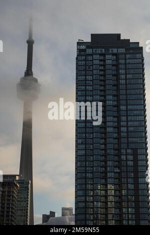 Toronto, Ontario, Canada City Life and skyline Views with CN Tower Stock Photo