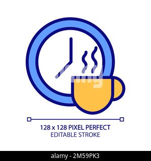 Break time pixel perfect RGB color icon Stock Vector
