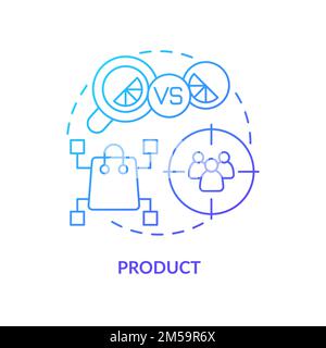 Product blue gradient concept icon Stock Vector