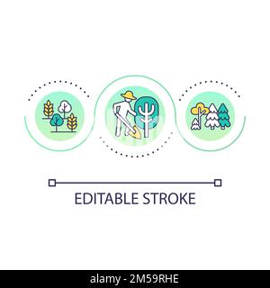 Gardening loop concept icon Stock Vector