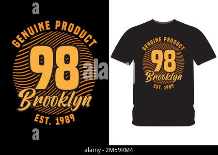 Ninety eight brooklyn varsity typography design illustration for t shirt print Stock Vector