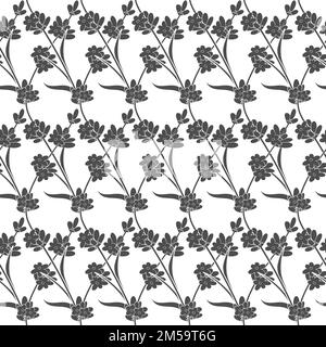 Seamless pattern with lavender sprigs. Vector floral background on white. Stock Vector