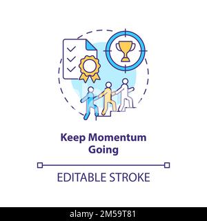 Keep momentum going concept icon Stock Vector