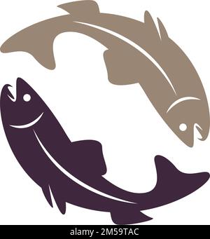 Fish Logo design illustration vector Template Stock Vector