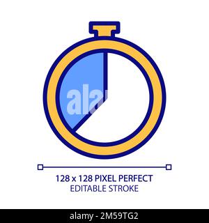 Countdown timer pixel perfect RGB color icon Stock Vector