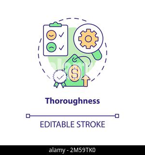 Thoroughness concept icon Stock Vector