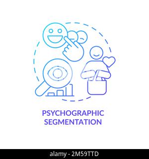 Psychographic segmentation blue concept icons set Stock Vector Image ...