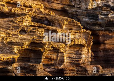 Amarilla mountain, volcanic coastline in Costa Silencio, Tenerife, Canary Islands, Spain Stock Photo