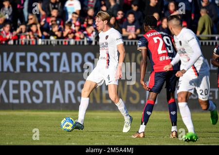 Marco Brescianini of Cosenza Calcio  during  Cagliari vs Cosenza, Italian soccer Serie B match in Cagliari, Italy, December 26 2022 Stock Photo