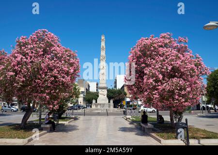 The Obelisco of Porta Napoli, Lecce, Apulia (Puglia), Southern Italy. Stock Photo