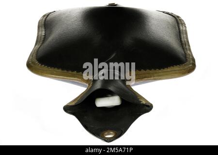 hot water bottle from the early 20th century isolated on white background Stock Photo