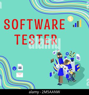 Inspiration showing sign Software Tester. Word for implemented to ...