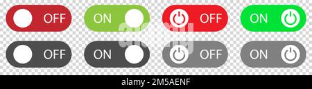 On & Off Icons. Vector illustration Stock Vector