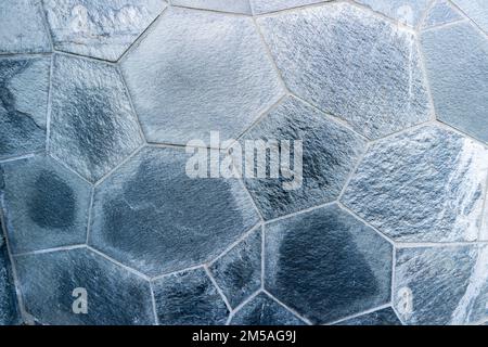 Mosaic marble natural stone wall background texture Stock Photo