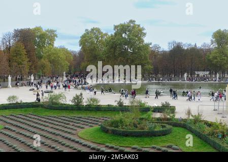 Paris, France. October 30. 2022. Historic monument from the 16th century, located in the center of the capital. Jardin des Tuileries. Stock Photo