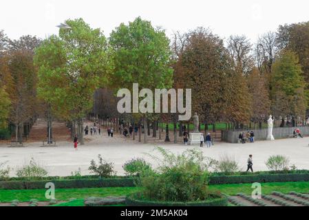 Paris, France. October 30. 2022. Historic monument from the 16th century, located in the center of the capital. Jardin des Tuileries. Stock Photo